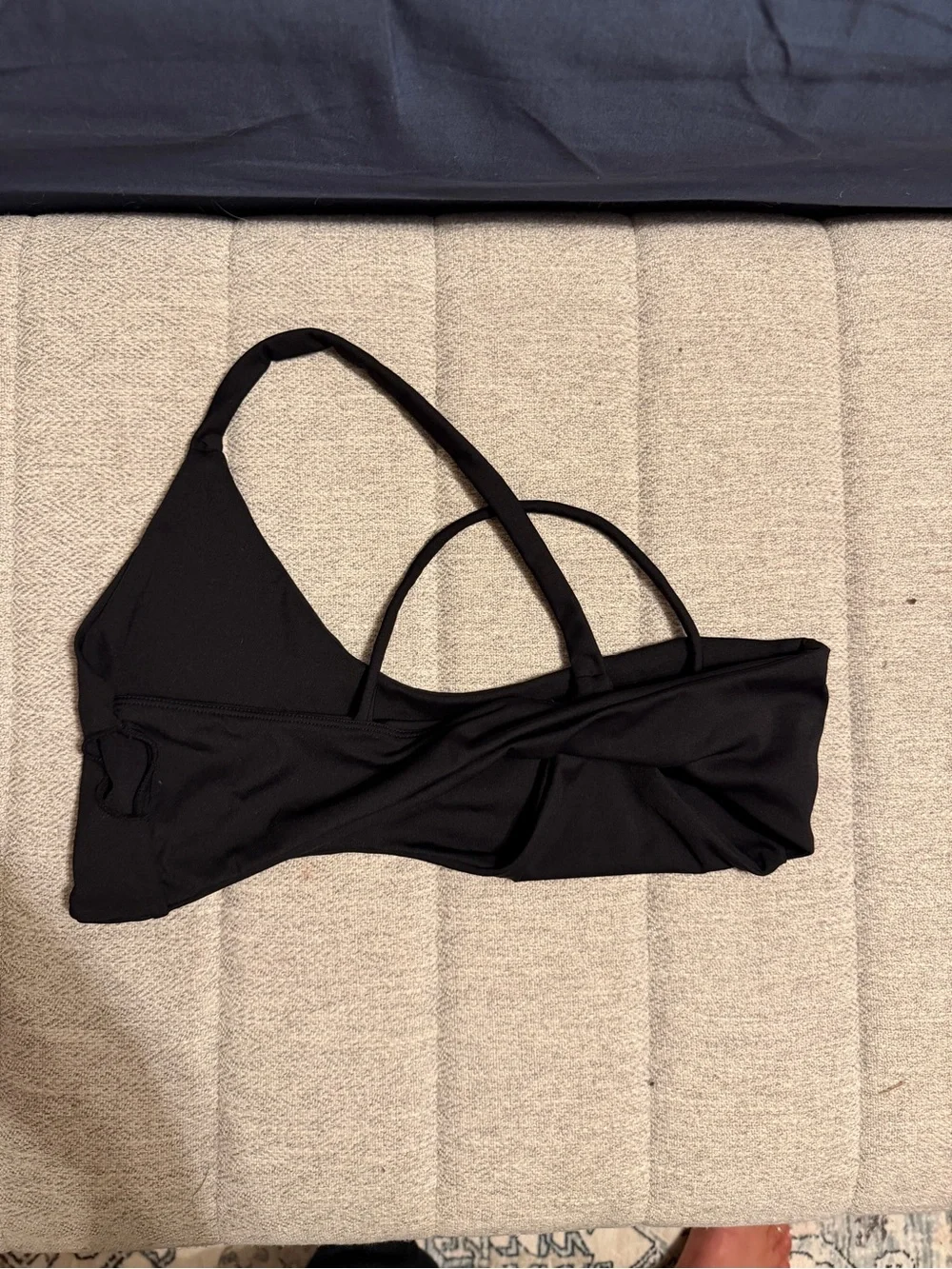 Women's Black Asymmetric Bralette - Unbranded
